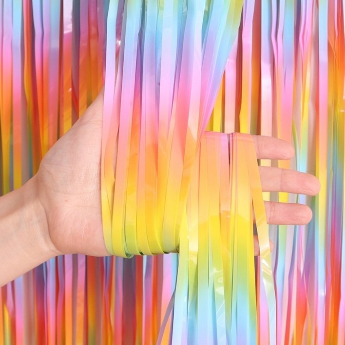 에브리띵스마일 파티커튼 42colors 홀로그램새틴파스텔샤이니 수술 은박커튼, 홀로그램 레인보우, 5개 에브리띵스마일 파티커튼 42colors 홀로그램새틴파스텔샤이니 수술 은박커튼, 홀로그램 레인보우, 5개