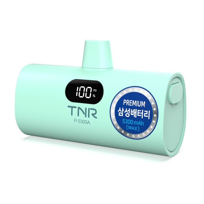 티앤알 2026년 신제품 삼성셀 보조배터리 5000mAh 국내제조 도킹형 고속충전 22.5W P5300A 아이폰 호환, 민트, P5300AC타입