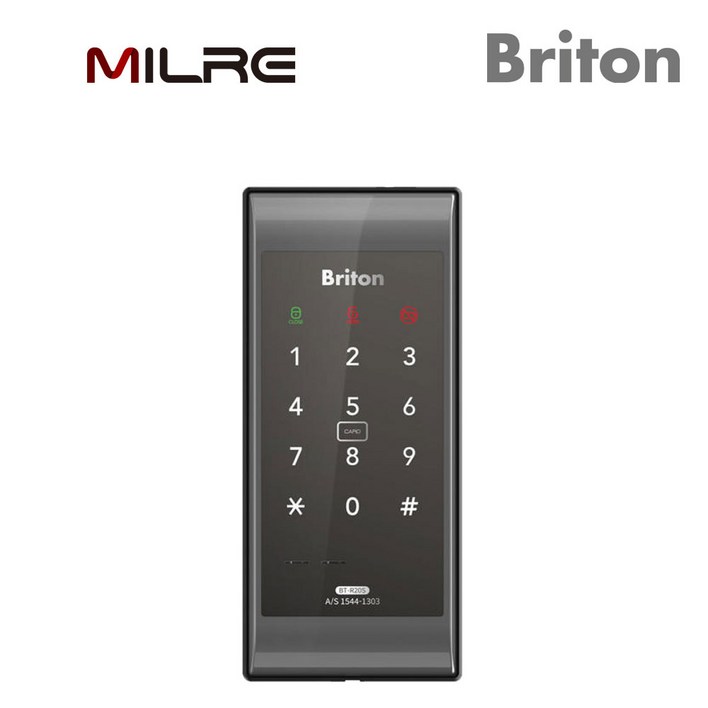 밀레시스텍 도어락 BTR20S 보조키형 현관문도어락 번호키 카드키 4개 디지털도어락 밀레시스텍 도어락 BTR20S 보조키형 현관문도어락 번호키 카드키 4개 디지털도어락