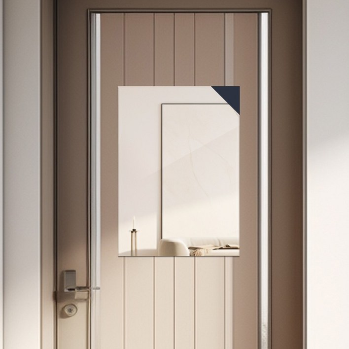 온미러 자석 거울 마그네틱 냉장고거울 무타공 부착식 현관