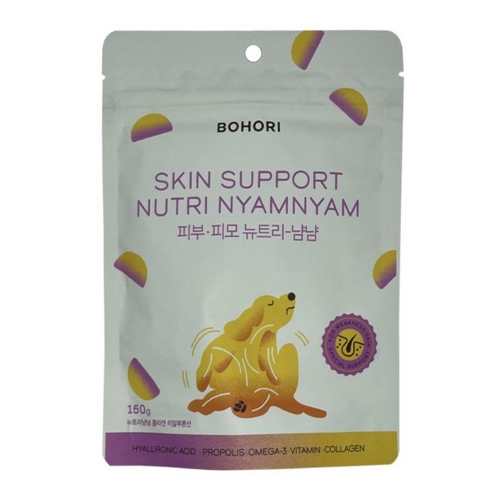 보호리 강아지 피부 피모 영양제 뉴트리냠냠 60개입 150g