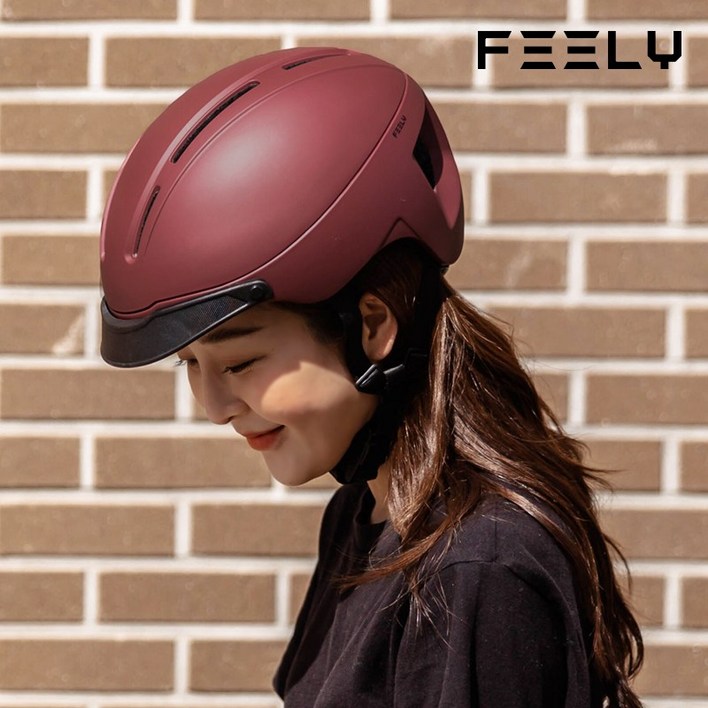 FEELY 전기 자전거 헬멧 브롬톤 어반 미니벨로 휴먼헤드, 매트블랙