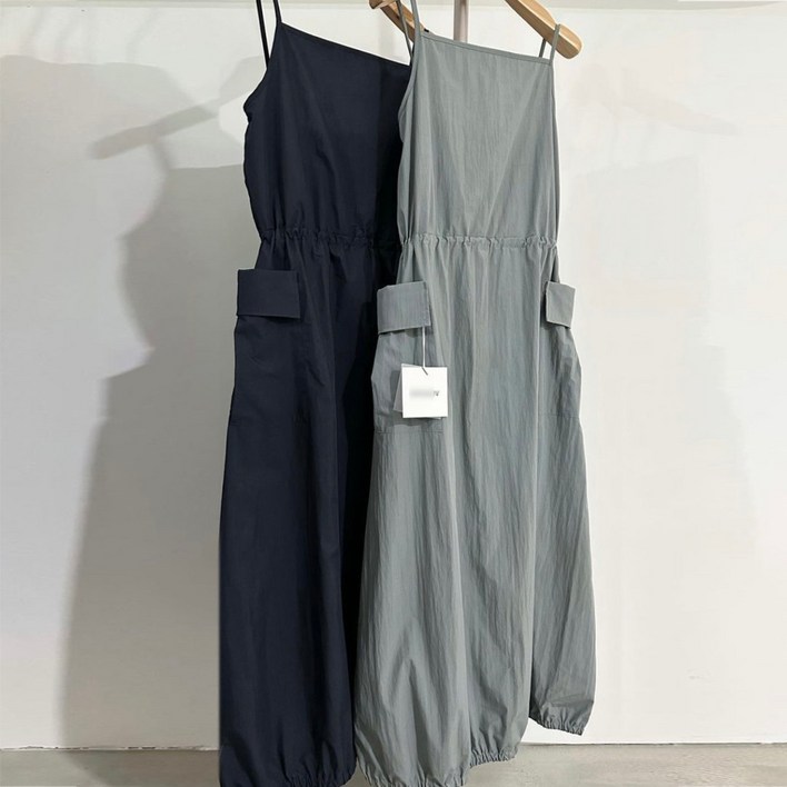 러우 여성 나시 아노락원피스 카고 스트링 뷔스티에 바스락 여름원피스