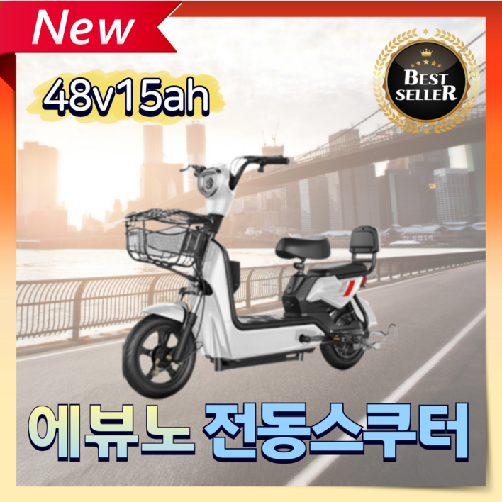 에뷰노 세련된 전기스쿠터 출퇴근 고출력 리튬배터리 대용량 성인용 나들이 전기자전거