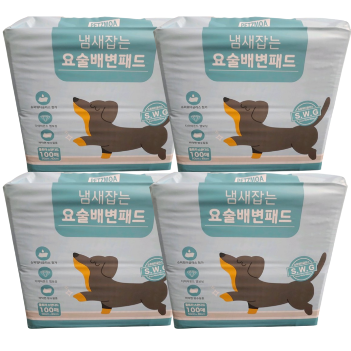 페츠모아 냄새잡는 요술 배변패드 울트라 표준형 400매 100매 x 4팩