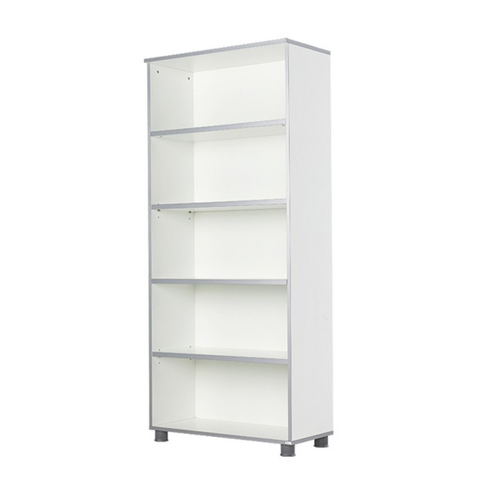 실버라인 사무용책장 사무실 사무용 수납장 5단 오픈장, W800 X D380 X H1850:화이트