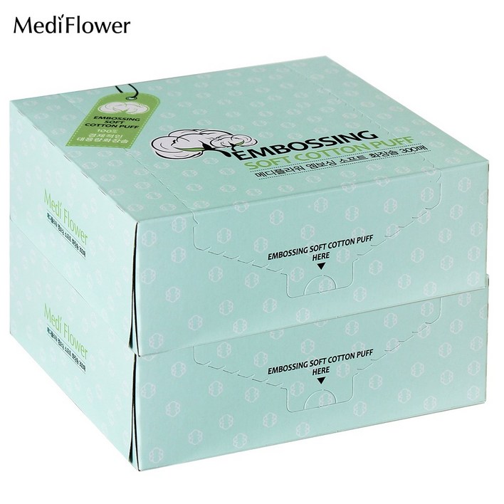 메디플라워 엠보싱 소프트 화장솜, 300매, 2개 메디플라워 엠보싱 소프트 화장솜, 300매, 2개