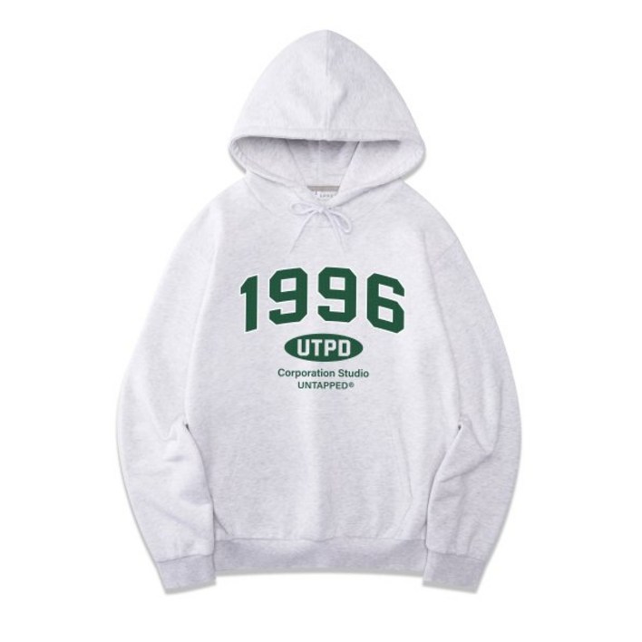 UNTAPPED STUDIO 1996 아치 소프트 테리 후드 티셔츠 백멜란지 MDJ162003WH