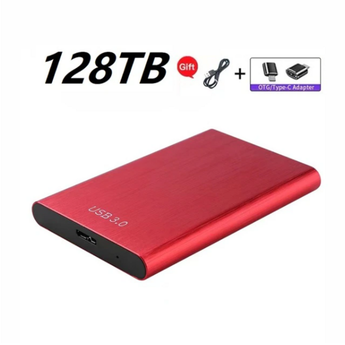 샤오미 휴대용 고속 모바일 하드 드라이브 대용량 스토리지 256TB SSD USB3.0 128TB 64TB 32TB 2TB, 13. Blue 64TB