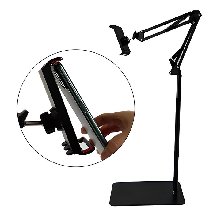 감성리빙 140cm 자바라 스탠드 탭 패드 태블릿 스마트폰 핸드폰 거치대 대형