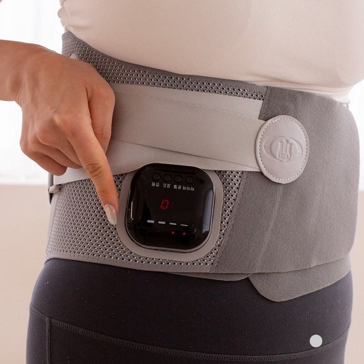 한일의료기 무선 허리 마사지기 코어 관리 근육진동 온열 마사지