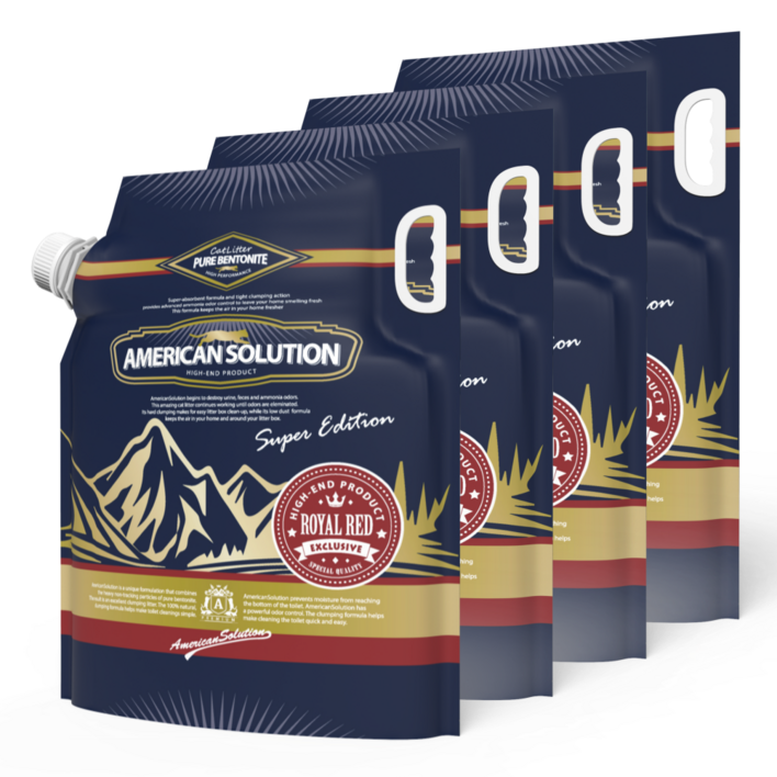 아메리칸솔루션 슈퍼에디션 로얄레드 고양이모래 9.07kg 4봉