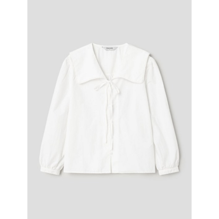 매장정품 8SECONDS 에잇세컨즈 카라 화이트 블라우스 125364MQ81 1203809