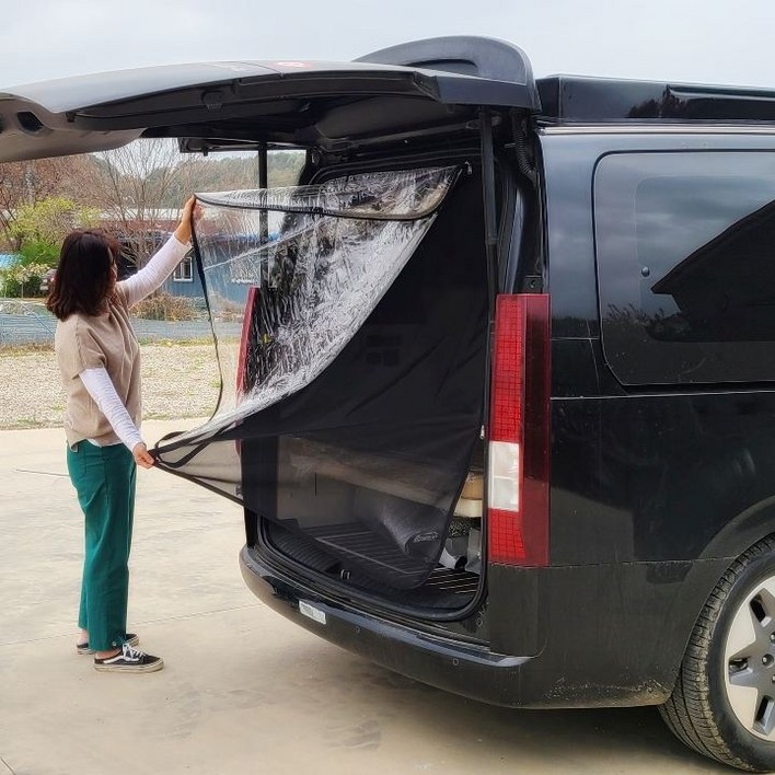 스타렉스 모기장 방충망 고정형끼우는 바람막이 세트 보스코리아, 단일 색상, 1개