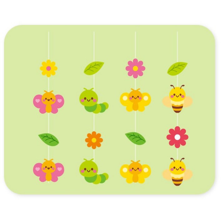 곤충 나비 꿀벌 모빌 만들기 4줄 봄 여름 어린이집 유치원 환경구성 DIY 인쇄펠트 줄포함, 1개, 단일상품