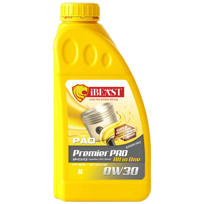 아이비스트 프리미어 올인원 PAO 1005기유 0W30 0W40 C3 SP 1L 수량할인, 1L, 0w30, 8개
