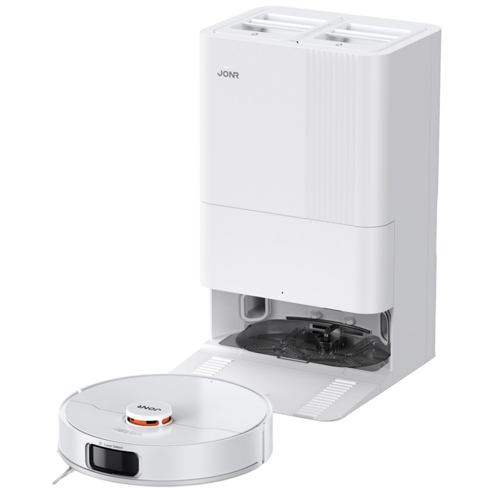 JONR 올인원 로봇청소기 확장형 엣지 물걸레 안티탱글브러쉬 8000pa 고온건조 클리닝스테이션 미홈앱