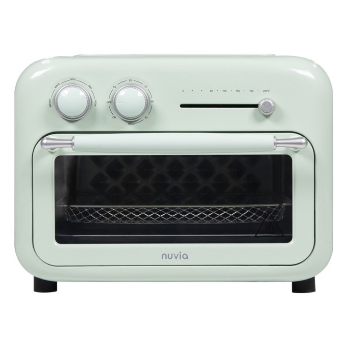 오르홈 오븐형 에어프라이어 PRO 스텐 투명창 듀얼히팅 레트로 다이얼 멀티 오븐 12L3종 트레이 및 오븐장갑 증정, 에어프라이어 PRO, 단일색상