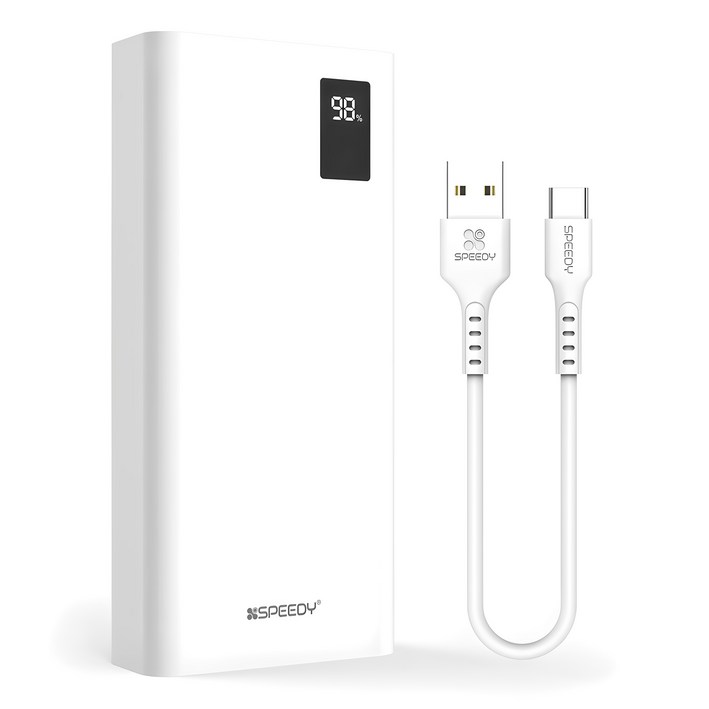 SPEEDY 슬림핏 PD 20W 고속충전 보조배터리 20000mAh 멀티단자 20W C타입 케이블