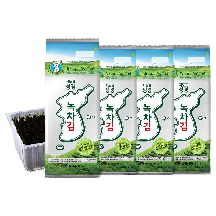 지도표성경 보성녹차 조각 김