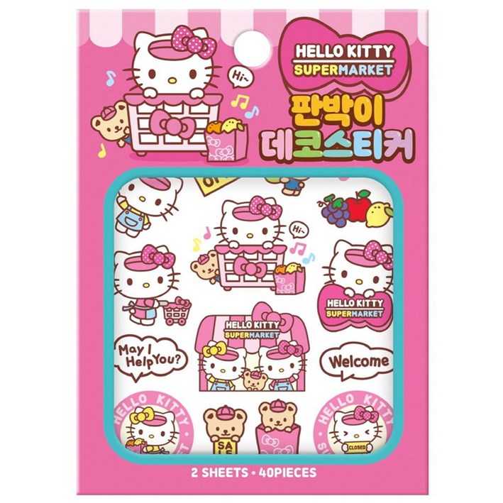 산리오 캐릭터즈 헬로키티 판박이 데코스티커