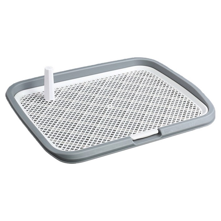 미스터추추 강아지 프리미엄 기둥탈부착 그물망 배변판, 그레이, 1개