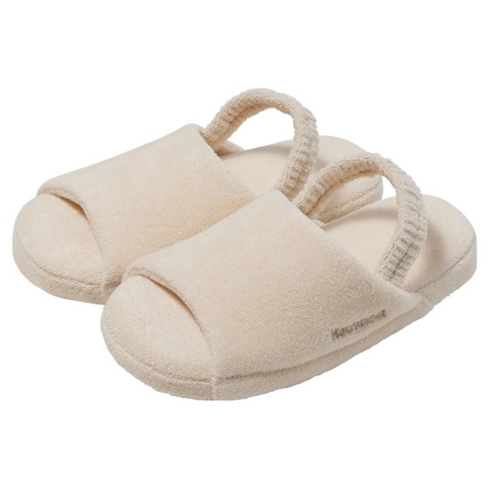 하우스윗 아동용 제로쿵 워셔블 항균 슬리퍼, 베이지, 1개