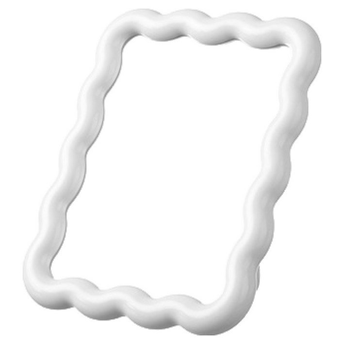 인아트 예쁜 웨이브 사각 거울 13.2 x 18 x 2.2 cm