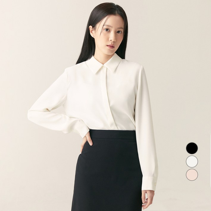 로엠 여성용 베이직 셔츠형 블라우스