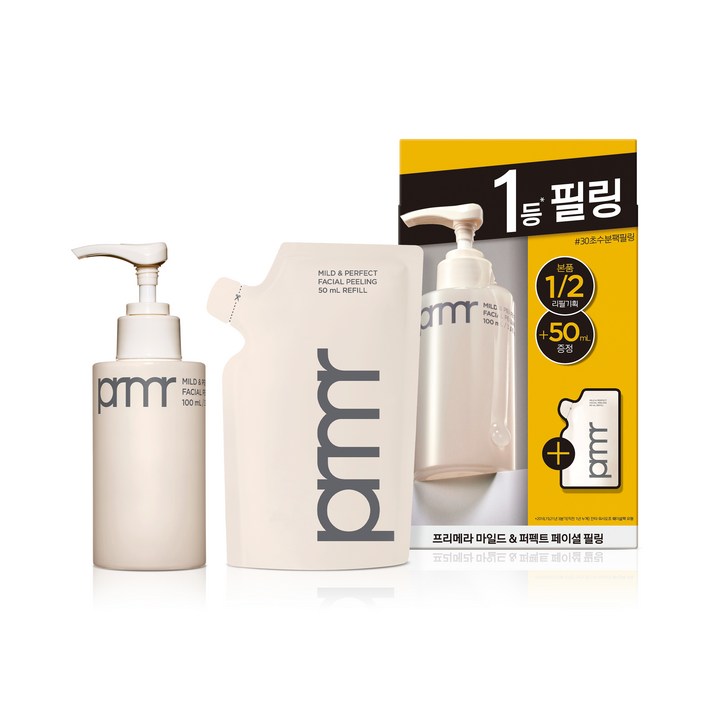프리메라 마일드 앤 퍼펙트 페이셜 필링 수분팩 100ml 리필 50ml 기획세트, 1세트