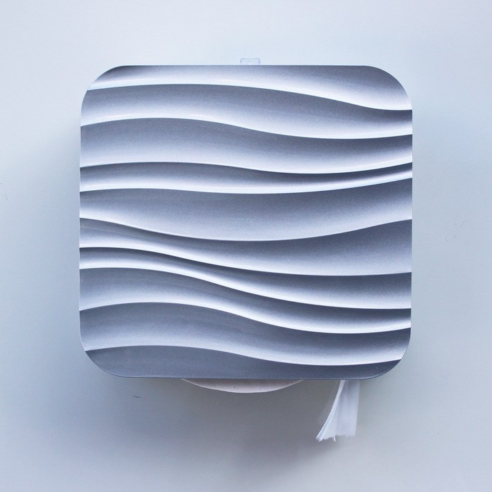 티슈갤러리 무타공 펄 컬러 디자인 점보롤 케이스 디스펜서, 1개, 펄실버