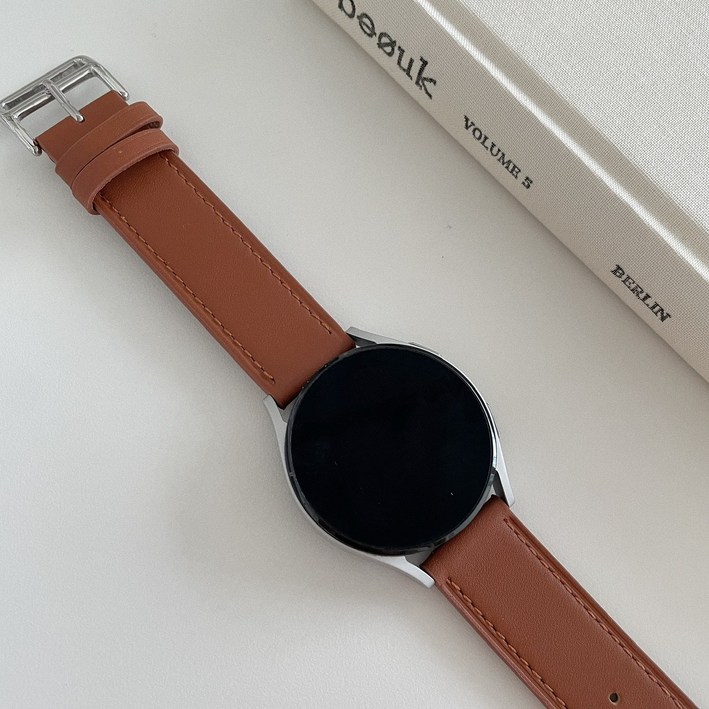 갤럭시워치 7 6 5 4 프로 클래식 20mm 싱글투어 가죽 스트랩 밴드 시계줄, 1개
