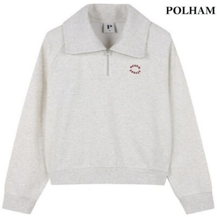 백화점정품 25년SS 폴햄 POLHAM 여성 소프트테리 하프집업 크롭 맨투맨 PHE3TR2030 백화점정품 25년SS 폴햄 POLHAM 여성 소프트테리 하프집업 크롭 맨투맨 PHE3TR2030