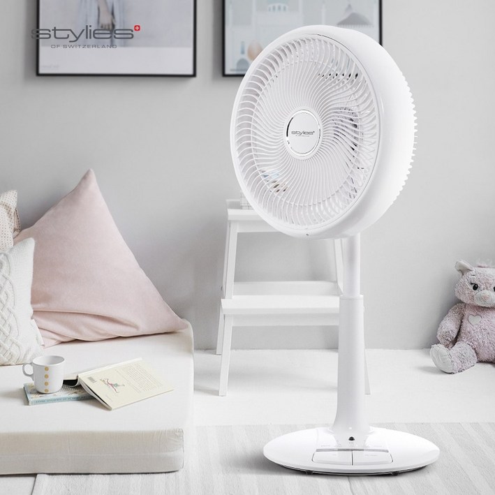 저소음 발터치 리모컨 스탠드 선풍기 3단풍속 회전 가정용 SSF3805R