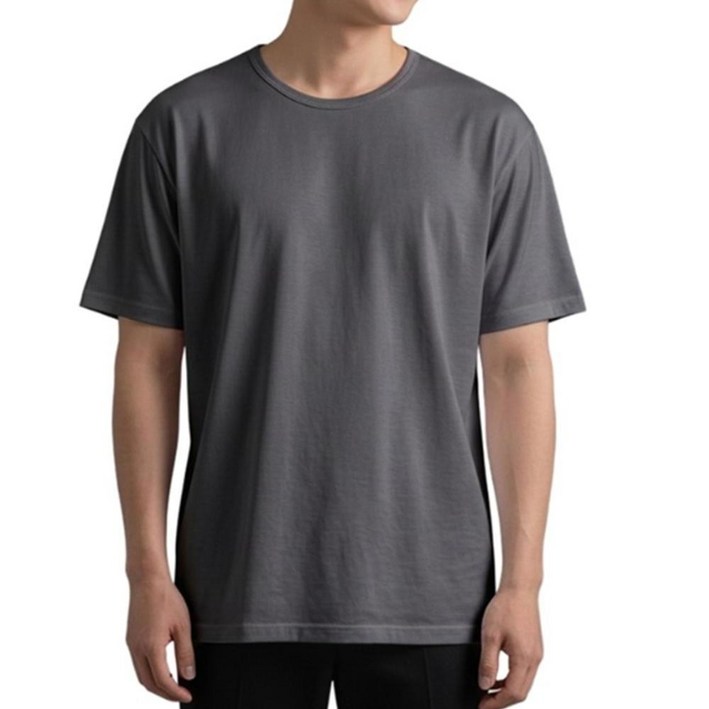 남성 모달 반팔티 쿨링 라운드넥 무지 스판 베이직 이너