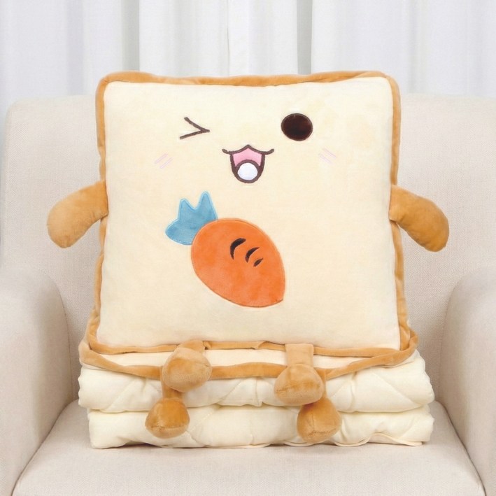 모레아오브제 귀여운 사계절 쿠션 담요 블랭킷 낮잠이불