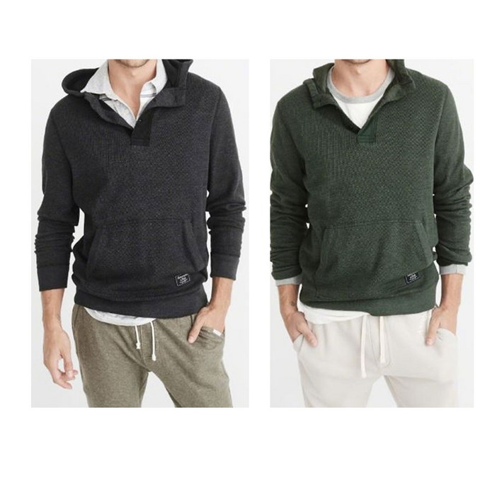 뉴욕1 무배 아베크롬비 남자 헨리 니트 후드티1 NAVYGREEN