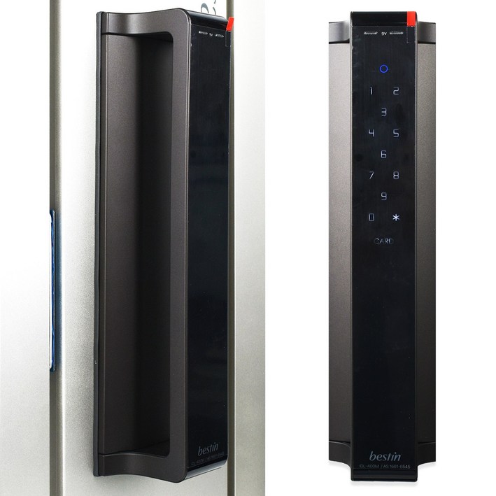 베스틴 IDL-400M 핸들형 디지털 도어락 번호키 카드키 지문인식 무타공도어락 현관문도어록 셀프설치