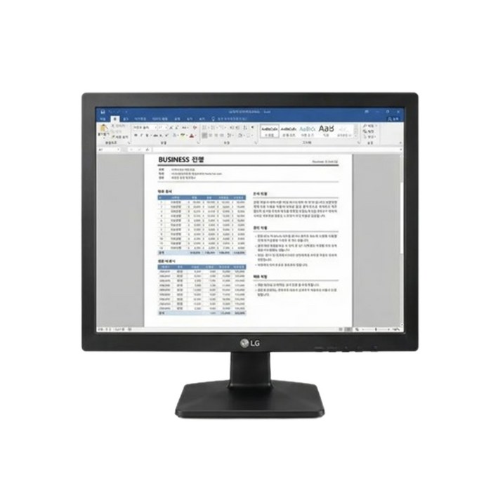 LG전자 17형 스퀘어 LCD 모니터 17MB15P, 1280x1024, VGA(D-Sub) 단자, 블랙 (사무/업무/POS용)