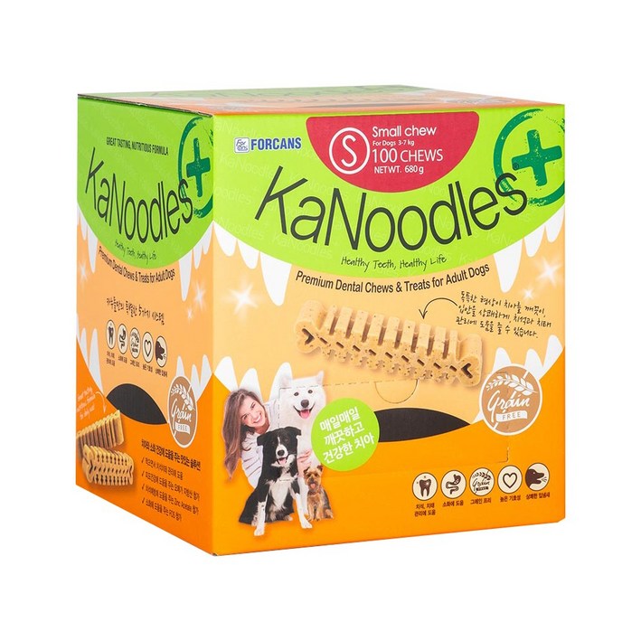 포켄스 카누들 잇몸플러스 강아지 덴탈껌 S 100개입