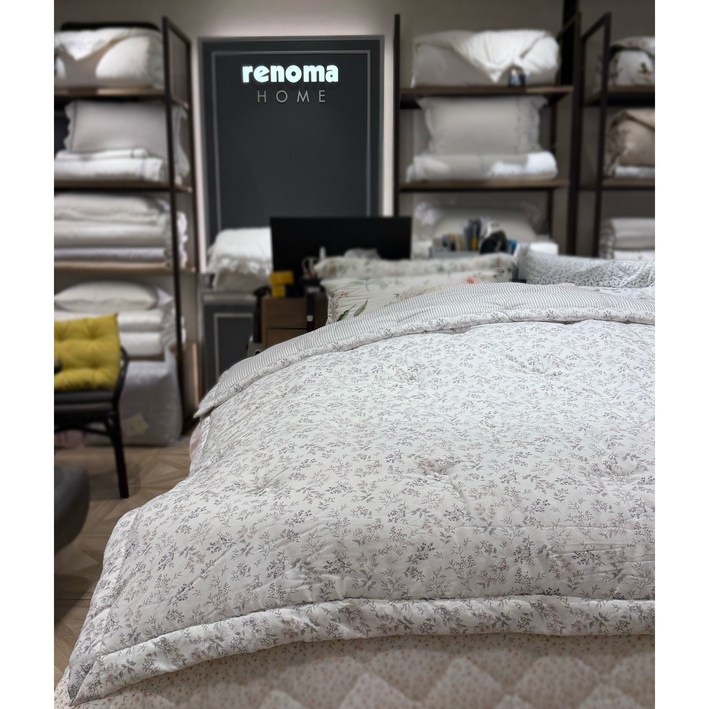 레노마홈 데이나 겨울 차렵이불 양면패드 베개 세트