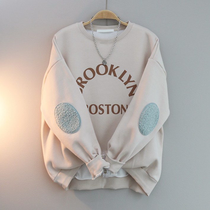 달콩 여성 빅사이즈 루즈핏 도톰 따뜻 보스소매빵떡맨투맨(기모)