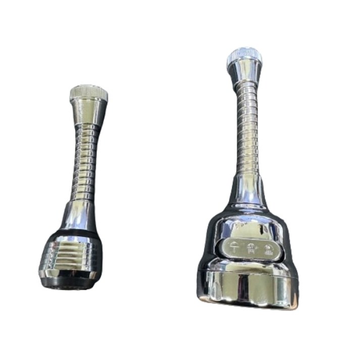 수도꼭지 연장탭 코브라 수전 헤드 교체 회전 각도조절 호스 연결 욕실 세면대 회오리 360도 1단 + 3단