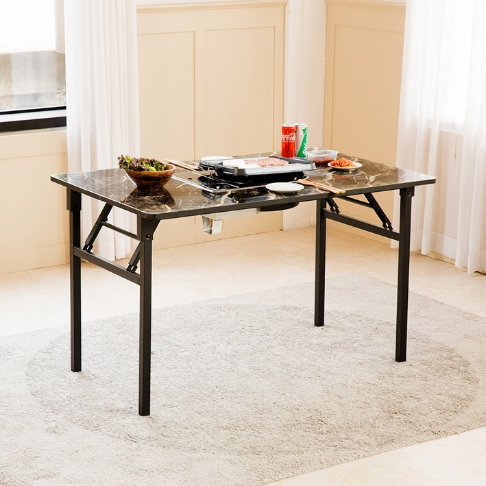 라운드 입식 4인 불판테이블 접이식 미우새 김건모 불판 식탁