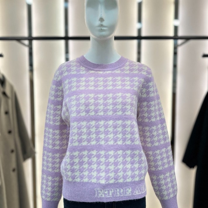 더틸버리 하운드 투스 레터링 풀오버니트 TNBM1PO06WDG