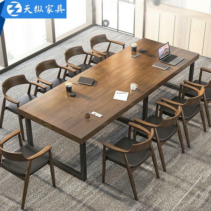8인용식탁 10인용식탁 테이블 수입 카페 대형 순원목 회의테이블 롱테이블