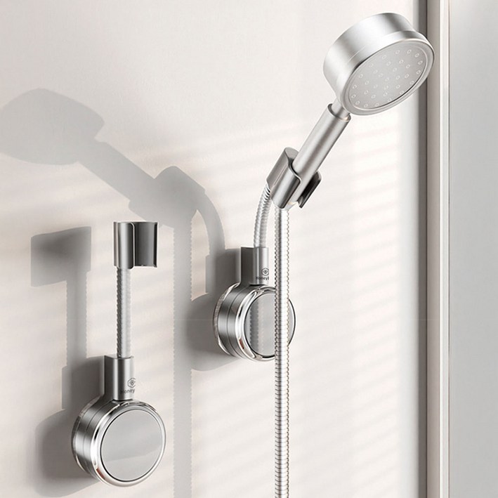 [초강력 흡착식] 허니앤코 무타공 욕실 샤워기 거치대 홀더