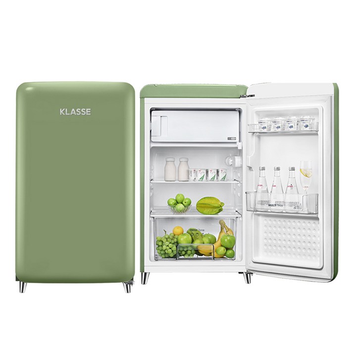 위니아 클라쎄 레트로 소형냉장고 118리터 올리브그린 RAE212POG1RT(AK) 자취방 냉장고 (기사방문설치)