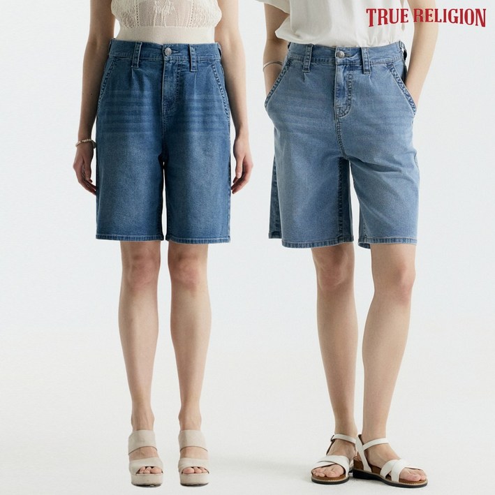 [트루릴리전] 25SS 여성 SUMMER 쿨맥스 하프 데님 2종세트