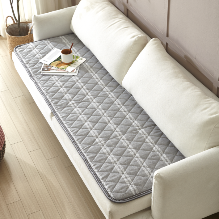 EMF 탄소 쇼파 전기장판 소파 전기매트 1인용 캠핑 여행 카본 방석, 라인그레이